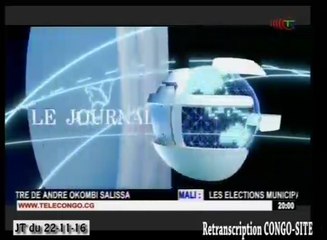 Journal de 20h TVCongo du Mardi 22 novembre 2016 -By Congo-Site