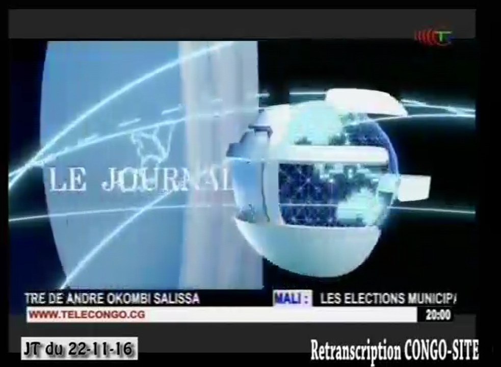 Journal de 20h TVCongo du Mardi 22 novembre 2016 -By Congo-Site