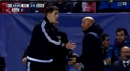Jorge Sampaoli get angry about  Juventus penalty ( Sevilla 1 - 1 Juventus 22.11.2016)