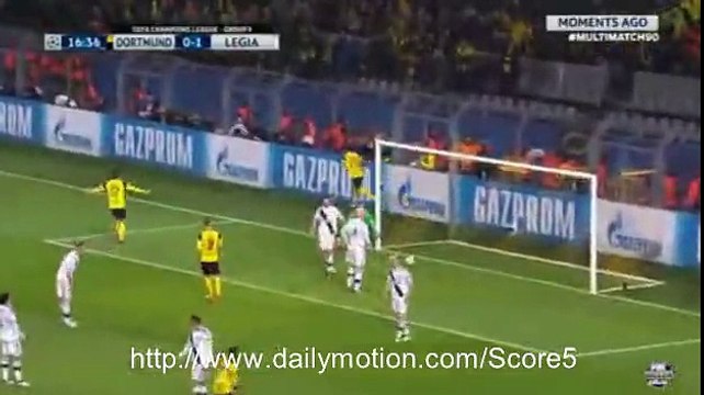 Shinji Kagawa Goal Dortmund 1 - 1 Legia CL 22-11-2016