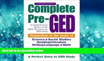 READ book Contemporary s Complete Pre-GED : A Comprehensive Review of the Skills Necessary for GED