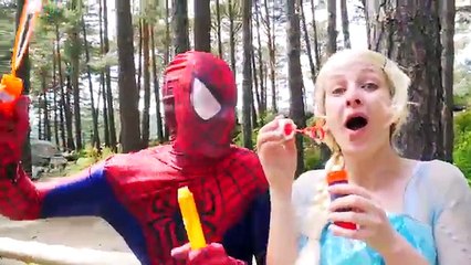 Superman Xray Vision vs Spiderman Electricity Power w/ Joker Frozen Elsa Fun Superhero In Real Life!