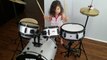 2-year-old plays drums for the first time - Is a natural!