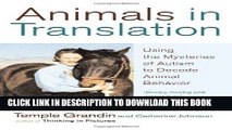 [PDF] Mobi Animals in Translation: Using the Mysteries of Autism to Decode Animal Behavior Full