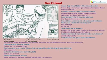 Deutsche Dialoge Hören und Lesen | Thema Einkaufen |