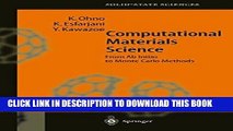 [READ] Online Computational Materials Science: From Ab Initio to Monte Carlo Methods (Springer