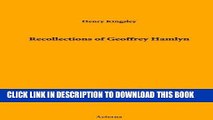 Ebook Recollections of Geoffrey Hamlyn Free Read