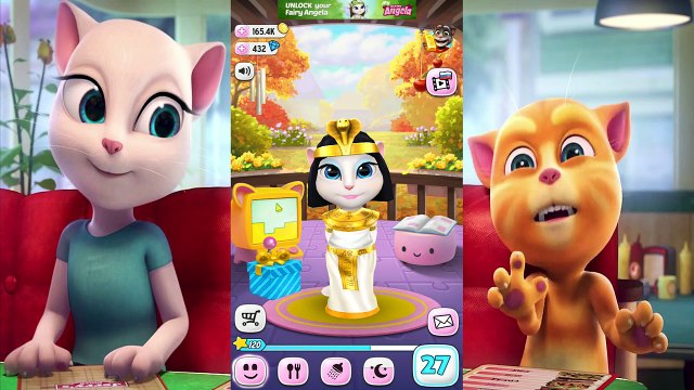 ГОВОРЯЩАЯ АНДЖЕЛА 22 - НАКЛЕЙКИ и ШОКОЛАДНЫЕ ПЕЧЕНЬКИ - мультик игра видео для детей