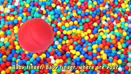 Play Doh Finger Family Ball Pit Song for learning colors Nursery Rhymes for Children and K