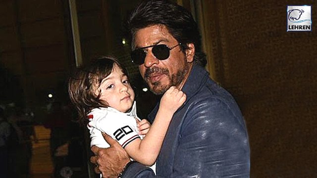 Shahrukh Khan With Sleepy Abram At The Airport