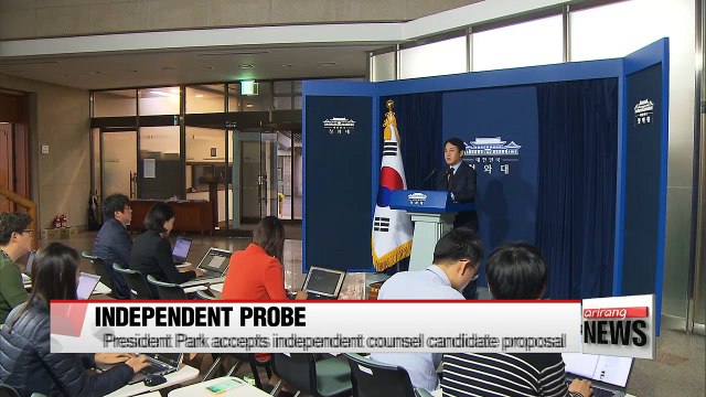 President Park accepts independent counsel candidate proposal