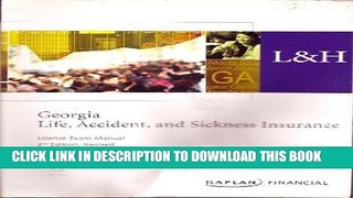 [DOWNLOAD] EPUB GEORGIA LIFE, ACCIDENT, AND SICKNESS INSURANCE LICENSE EXAM MANUAL Audiobook Free