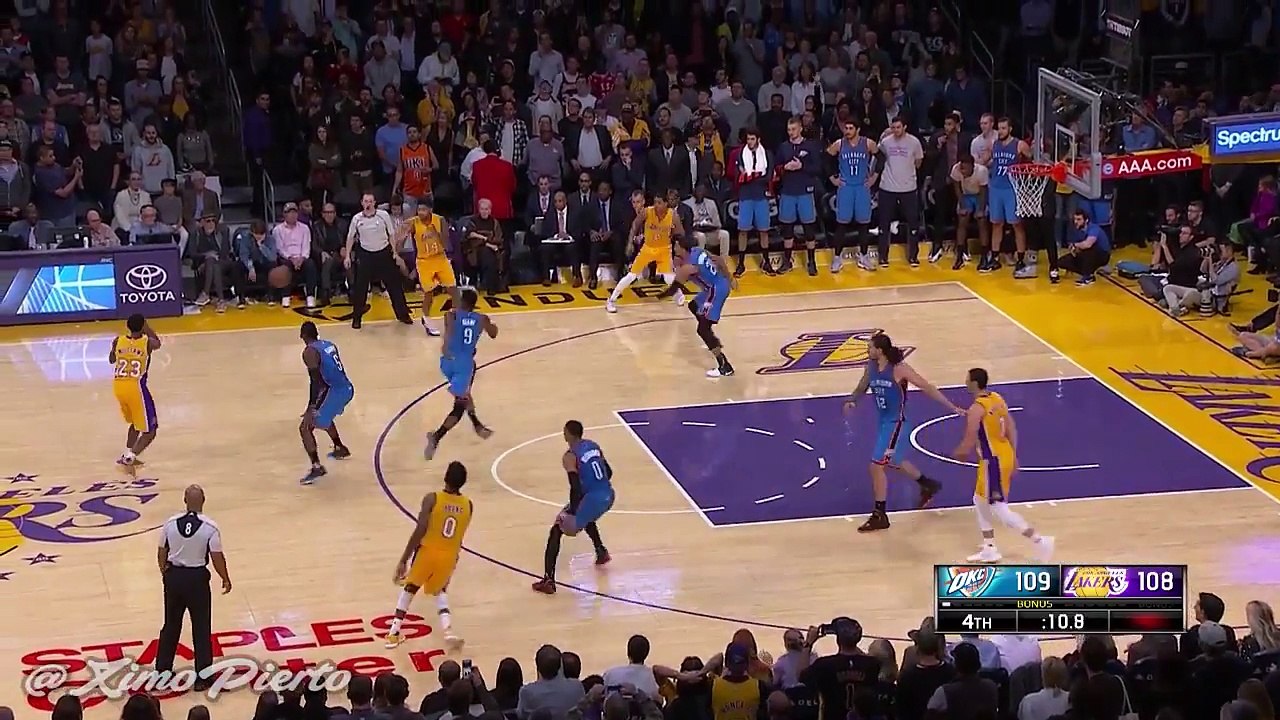 Nick Young Game-Winner  Thunder vs Lakers  November 22, 2016  2016-17 NBA Season