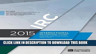 Ebook 2015 International Residential Code for One- and Two-Family Dwellings Free Download
