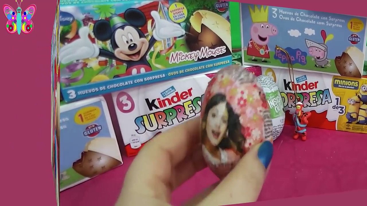 Huevos sorpresa en español de violeta,  intensamente, del reves y winnie the pooh surprise eggs toys