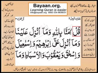 Quran in urdu Surah 003 Ayat 084A Learn Quran translation in Urdu Easy Quran Learning