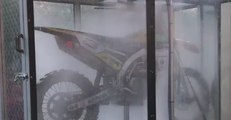 Motocross Rider Tests Automatic Motorcycle 'Washing Machine'