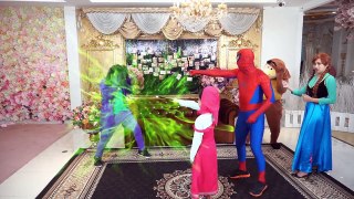 Spiderman Frozen Elsa Baby Masha vs Joker Harley Quinn Steal w_ Superman Anna Superhero in real life - dailymotion