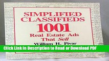 Read Simplified Classifieds: 1,001 Real Estate Ads That Sell Free Books