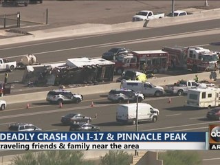 Crews on scene of deadly crash on Interstate 17