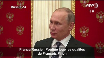 France/Russie : Poutine loue les qualités de François Fillon