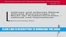 [PDF] Mobi Internes Und Externes Rating. Aktuelle Entwicklungen Im Recht Der Kreditsicherheiten -