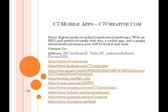 C7 Creative - jacksonville social media training - C7 Creative - jacksonville social media training