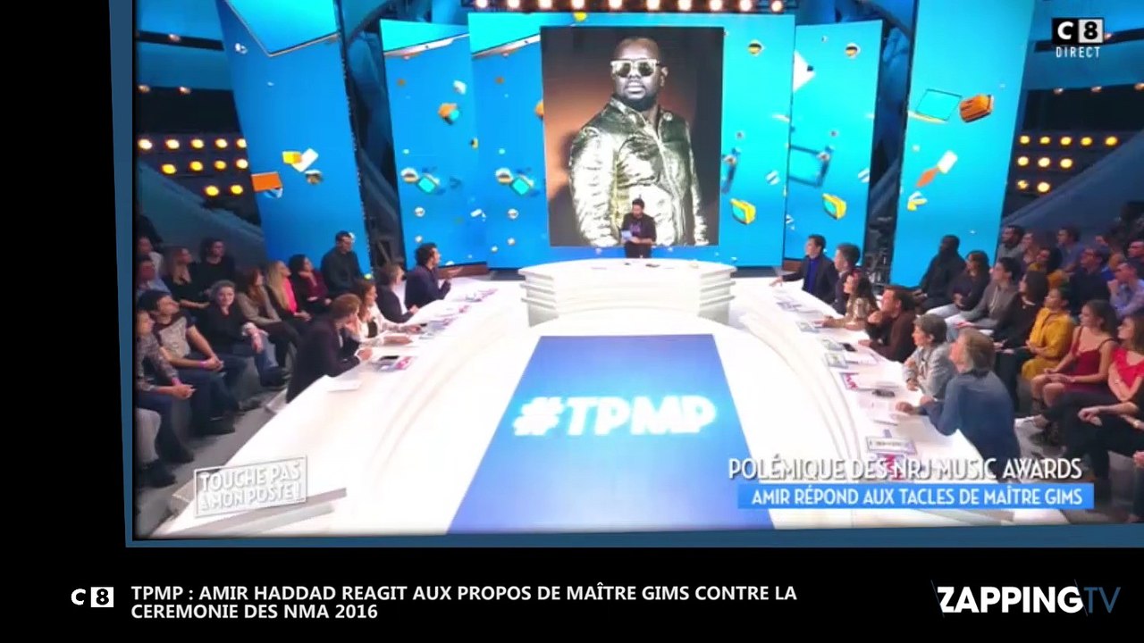 TPMP Amir Haddad réagit aux propos de Maitre Gîms contre la cérémonie des NMA 2016