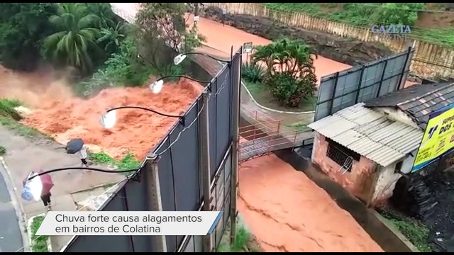 Chuva forte em Colatina causa alagamentos