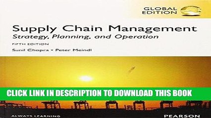 [PDF] FREE Supply Chain Management: Strategy, Planning, and Operation. Sunil Chopra [Download]