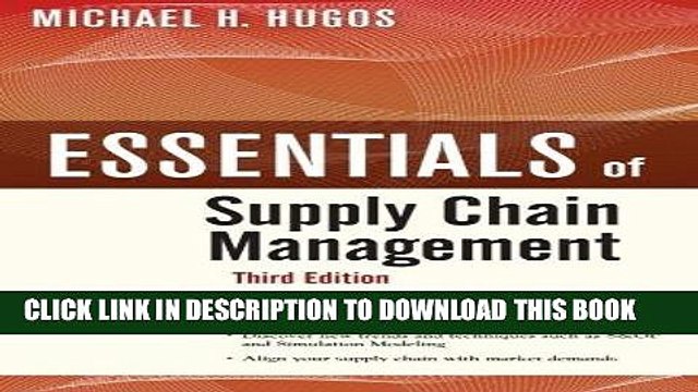[PDF] FREE Essentials of Supply Chain Management, Third Edition [Download] Full Ebook