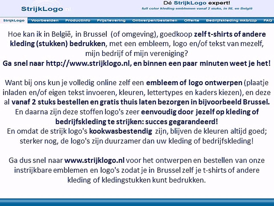 Zelf kleding bedrukken Brussel