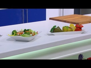 محشي فلفل بالجمبري والسمك - سلطة كالمياري بالروكلي | شبكة و صنارة حلقة كاملة