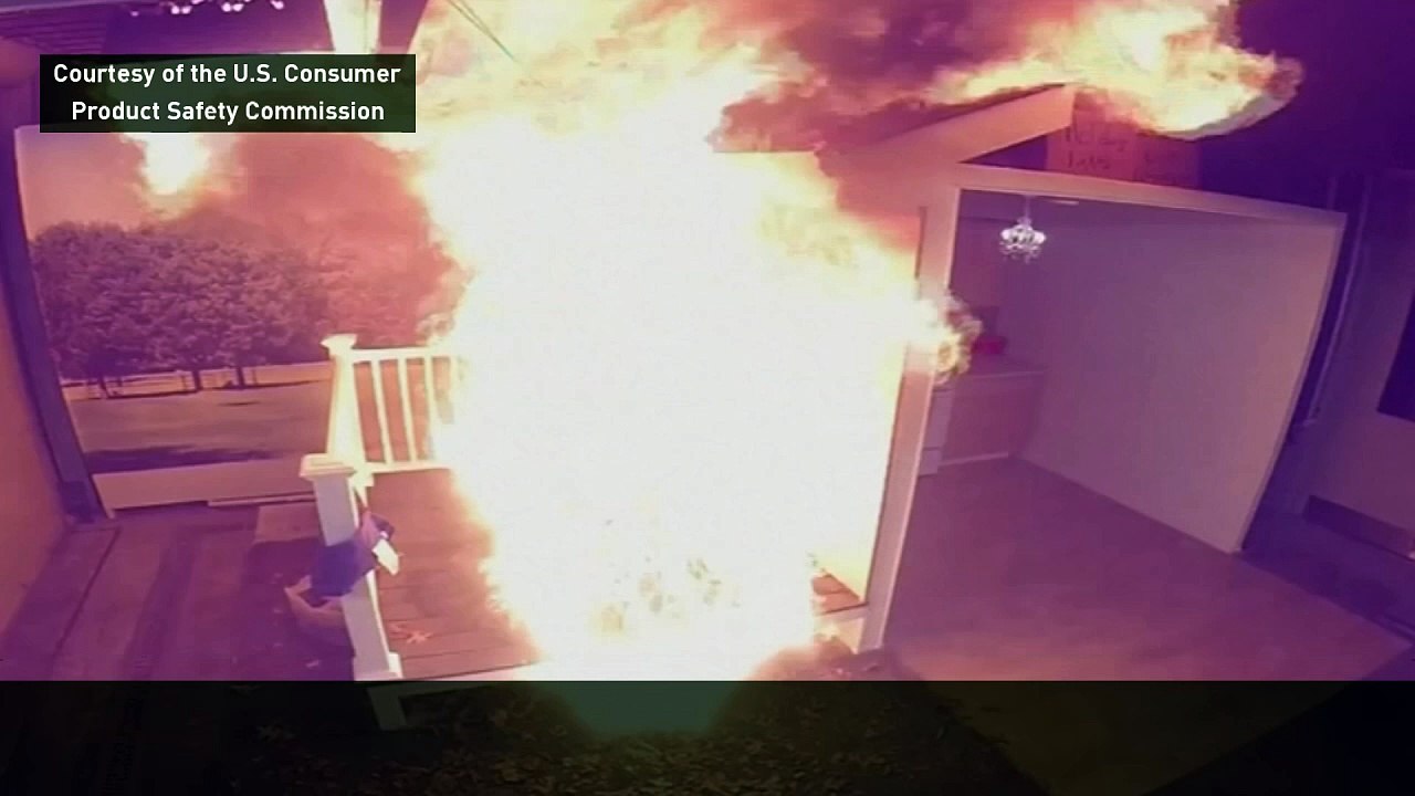 Furious flames caused by frozen turkeys and fryers