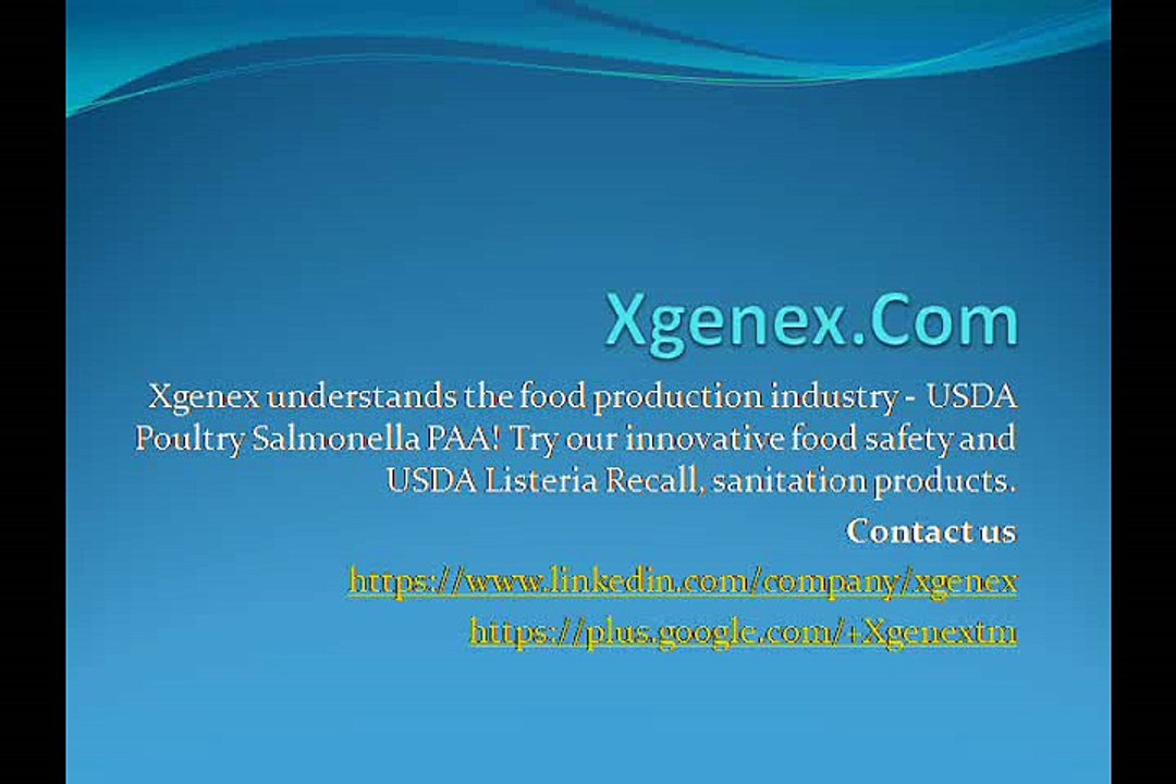 XGENEX.COM - USDA Poultry Salmonella - XGENEX