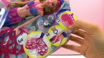 Démo Sirène Barbie avec une nageoire qui fait des bulles de savons (Barbie en français)