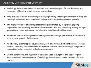 Audiology Devices Market : Industry Size & Analysis