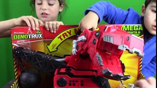Dino Trucks Toys! DinoTrux Mega Chompin  Ty Rux & Revvit UNBOXING