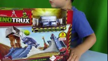 Dino Trucks Toys! UNBOXING DinoTrux Rock & Load Skate Park   Play