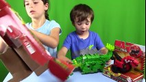 DINOTRUX Toys  Garby eating and POOPING rocks with Ty Rux! UNBOXING   Play