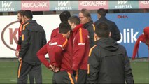 Galatasaray'da neşeli antrenman