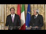 Roma - Dichiarazioni di Mattarella e del Presidente Trần Đại Quang (22.11.16)