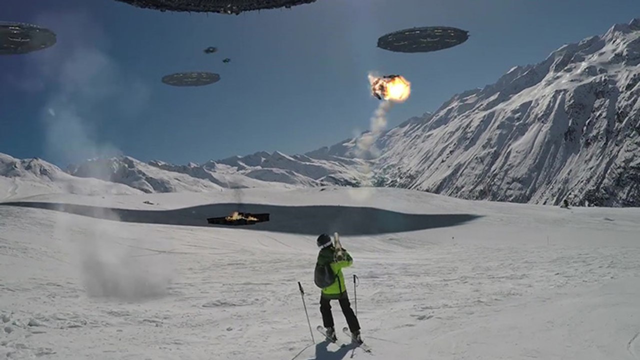 Une descente de ski fort périlleuse