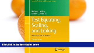 Big Sales  Test Equating, Scaling, and Linking: Methods and Practices (Statistics for Social and