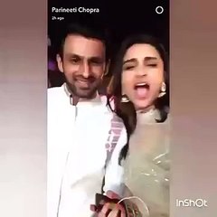 Shoaib Malik with Parineeti Chopra enjoying in wedding