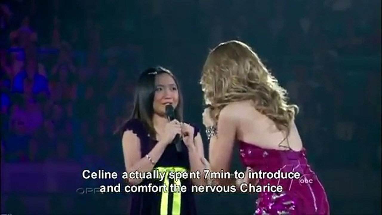 Une jeune fille timide vole la vedette à Céline Dion