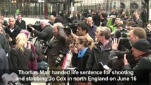 Slain British MP's husband reacts to murder sentence for killer