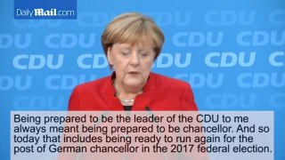 Angela Merkel announces she will seek a 4th term as chancellor