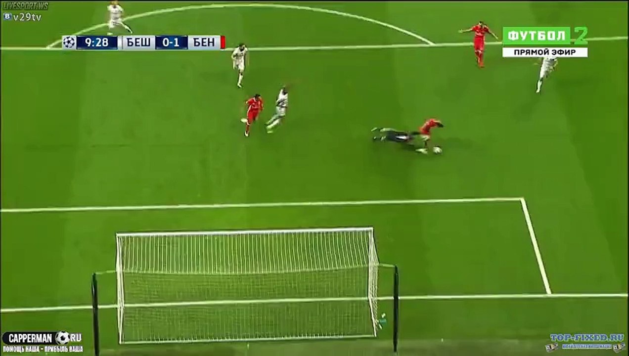 Gonçalo Guedes Goal HD - Beşiktaş 0-1 SL Benfica 23.11.2016 HD