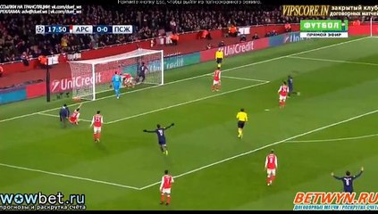 Goal Edinson Cavani - Arsenal 0-1 Paris Saint Germain